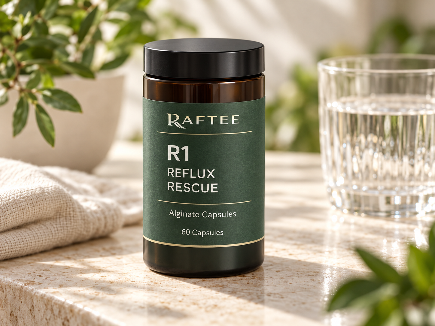 Raftee R1 Reflux Rescue Alginate Capsules 60 Capsules – overview