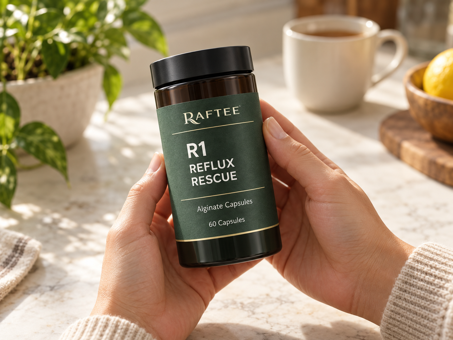 Raftee R1 Reflux Rescue 60 Capsules PDP 3