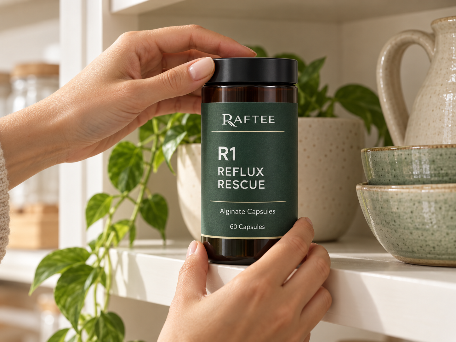 Raftee R1 Reflux Rescue 60 Capsules PDP 8