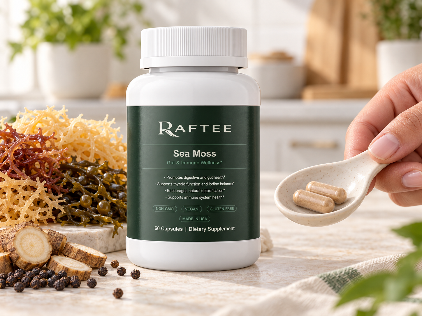 Raftee Sea Moss routine step 1