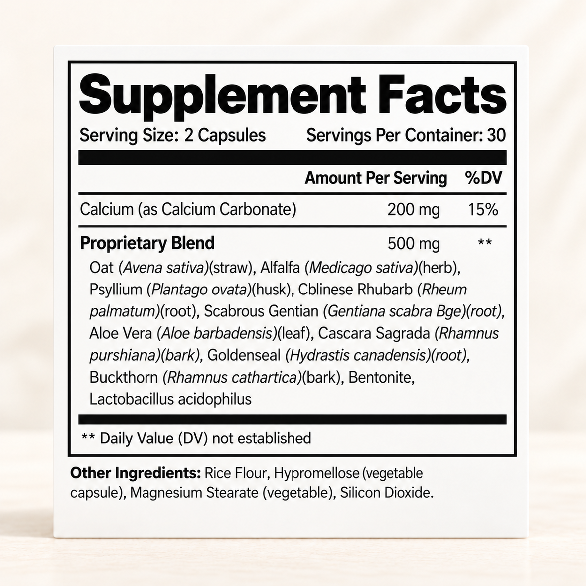 Raftee Colon Sweep – Botanical & Fiber Formula | 60 Capsules