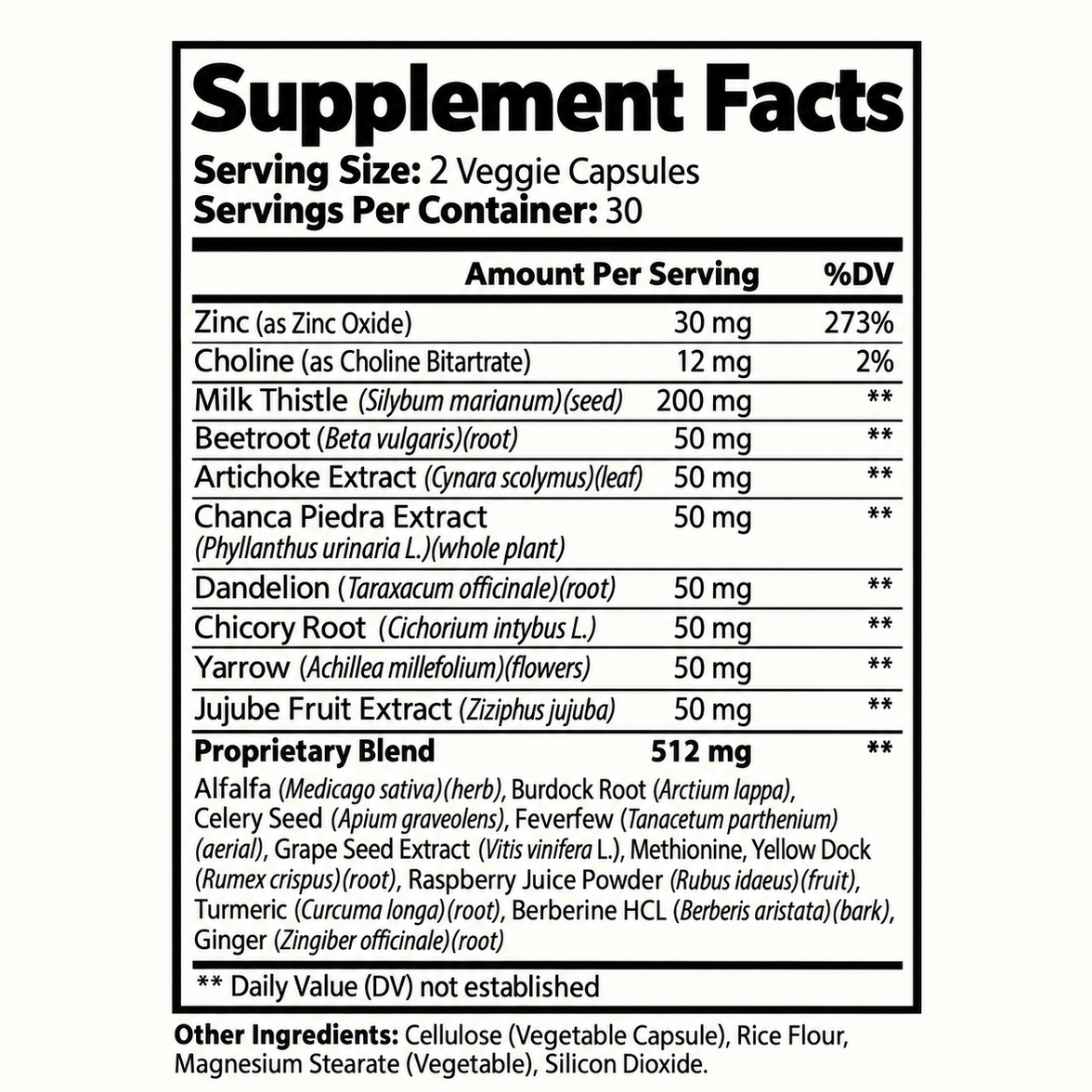 Raftee Liver Care — 4 Supplement Facts