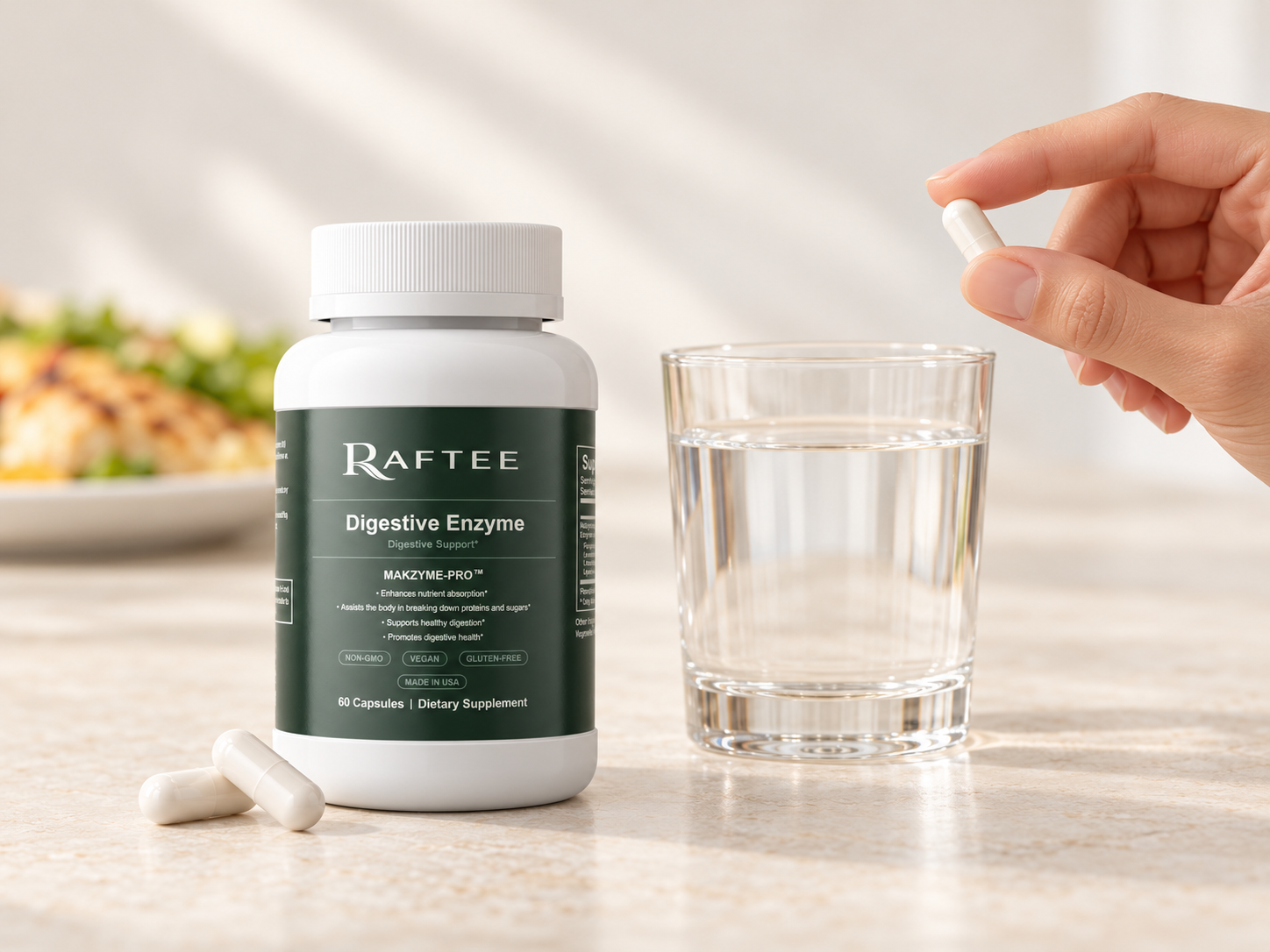 Raftee Digestive Enzyme — How to Use step 1
