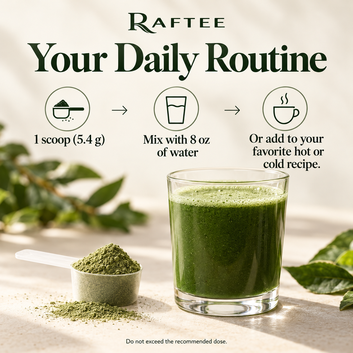 Raftee Powder Greens how to use