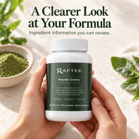 Raftee Powder Greens ingredient transparency