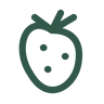 Raftee minimal berry outline icon