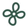 Raftee minimal flower outline icon