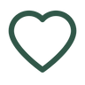 Raftee minimal heart outline icon
