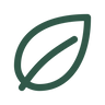 Raftee minimal leaf outline icon
