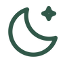 Raftee minimal moon outline icon