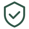 Raftee minimal shield outline icon