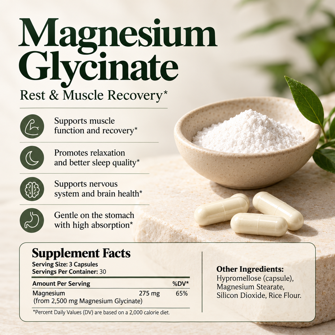 Raftee Magnesium Glycinate formula