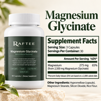 Raftee Magnesium Glycinate Supplement Facts
