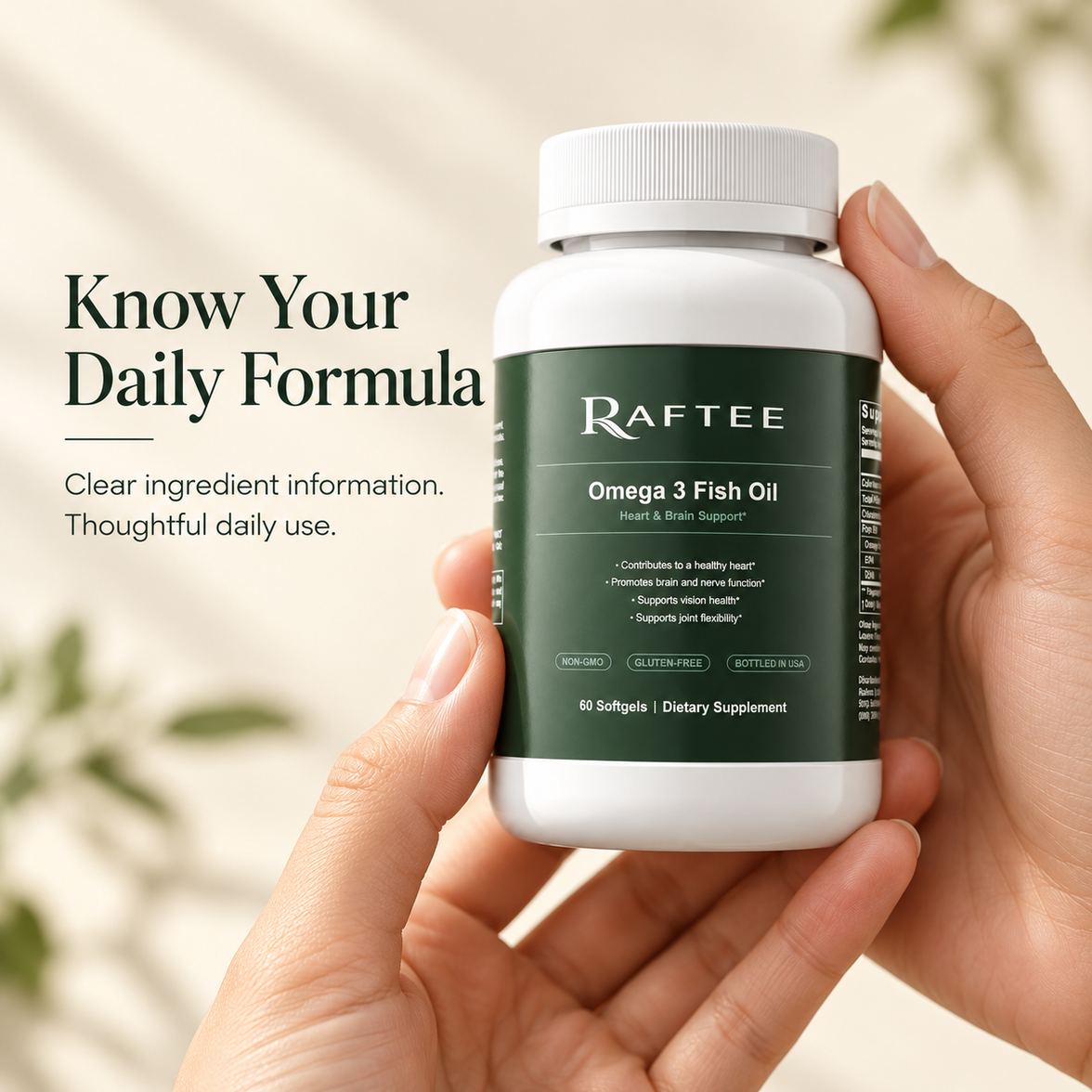 Raftee Omega-3 Fish Oil quality and transparency