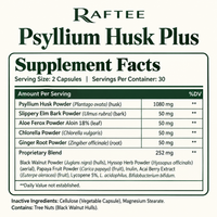 Raftee psyllium Supplement Facts