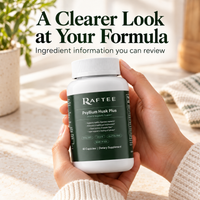Raftee Psyllium Husk Plus ingredient transparency