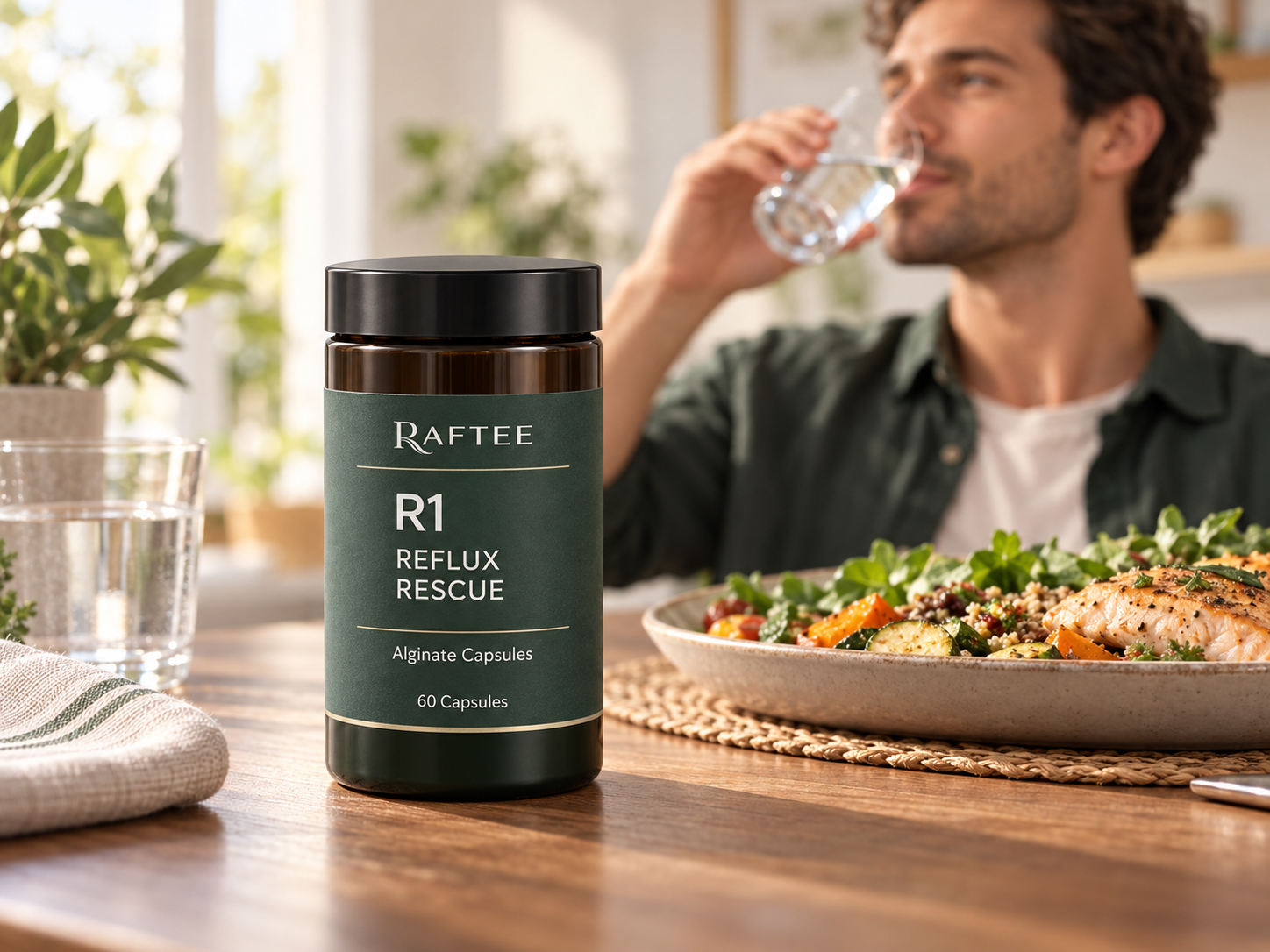 Raftee R1 Reflux Rescue 60 Capsules PDP 4