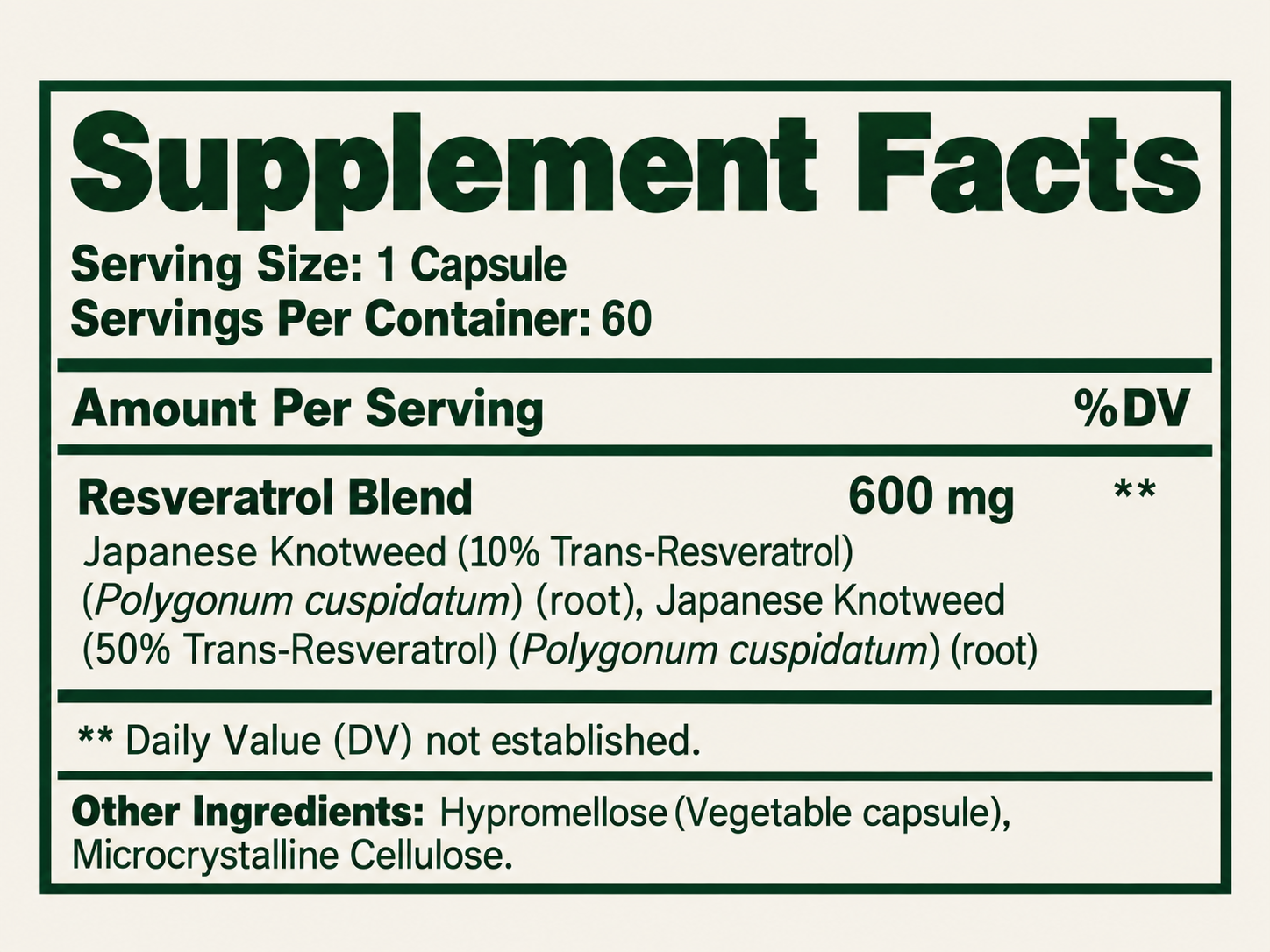 Raftee resveratrol-50 PDP 6