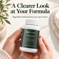 Raftee Sleep Formula ingredient transparency